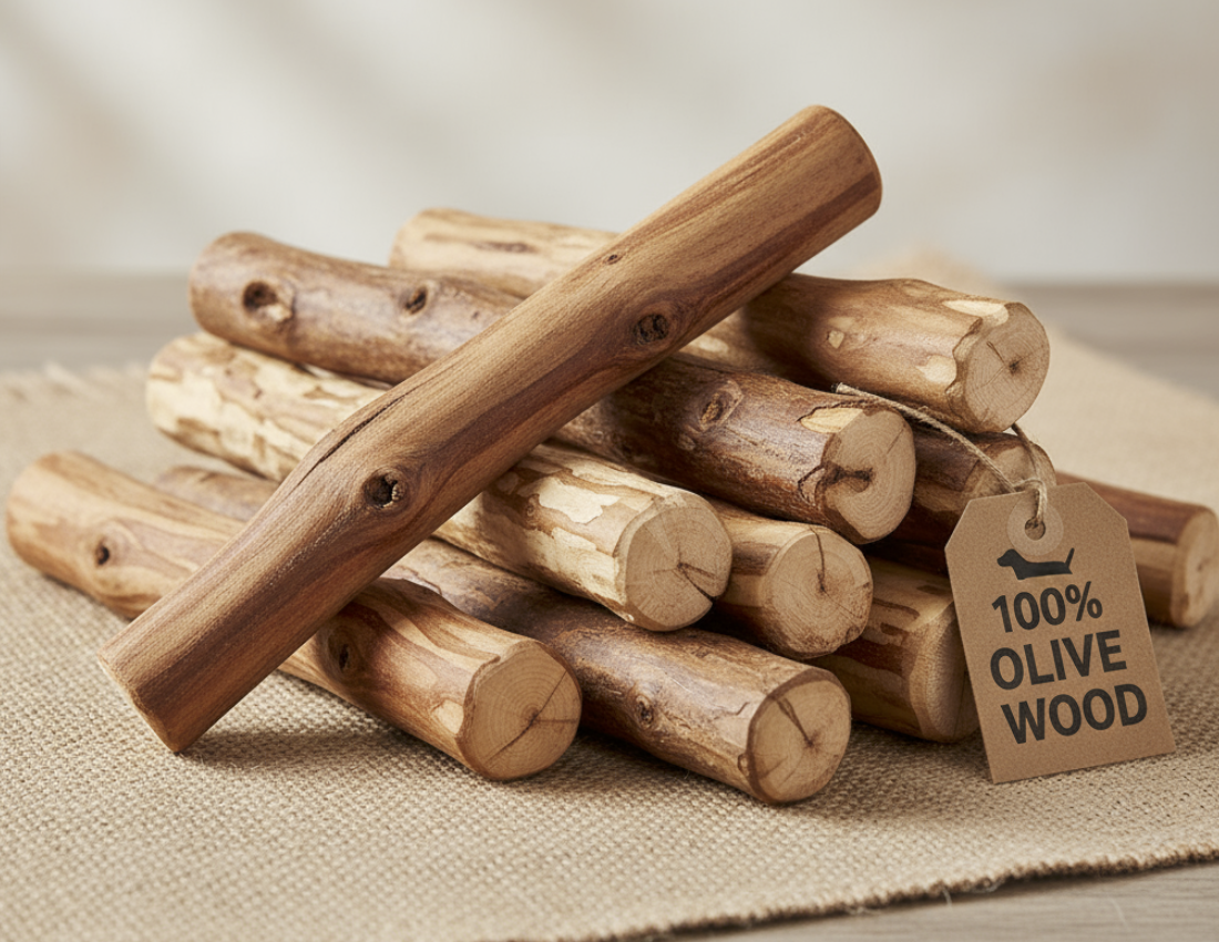 Palo de olivo para perros: el mordedor natural