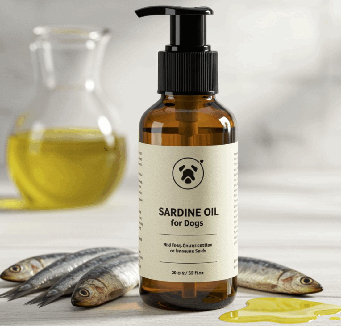 Aceite de sardina para perros